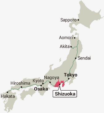 Bản đồ vị trí tỉnh Shizuoka
