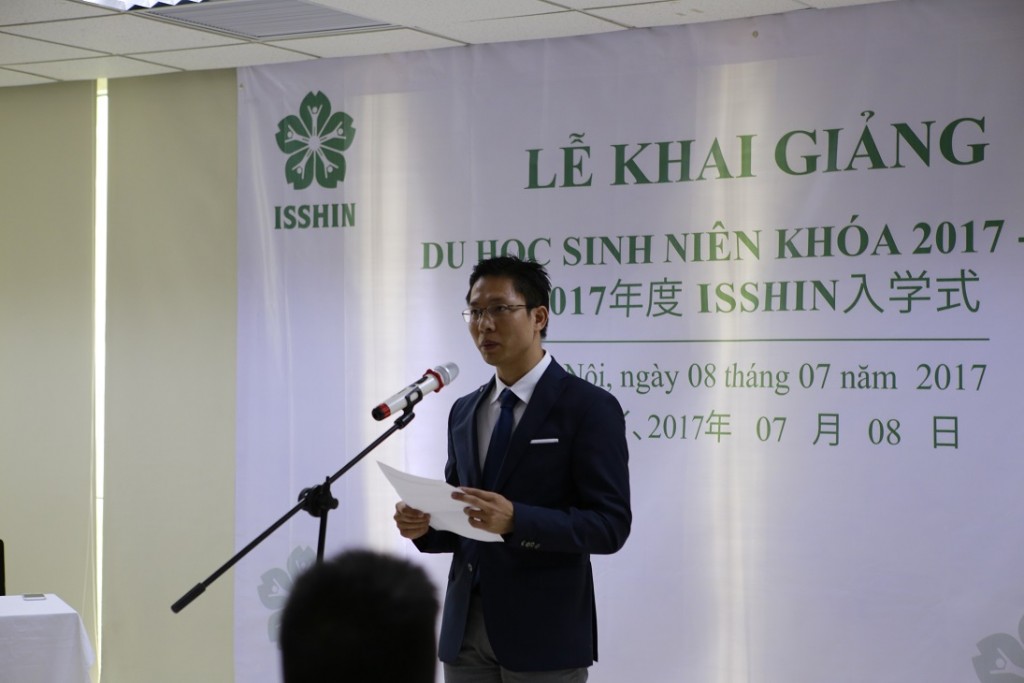 Ông Dương Tuấn Anh – Giám đốc Công ty CP ISSHIN phát biểu khai mạc